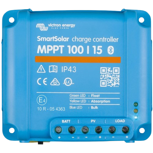 Контролер заряду сонячних панелей Victron Energy SmartSolar MPPT 100/15 12/24 В 15 А VE.Direct Bluetooth Синій (632848) - фото 1 Контролер заряду сонячних панелей Victron Energy SmartSolar MPPT 100/15 12/24 В 15 А VE.Direct Bluetooth Синій (632848) - фото 1