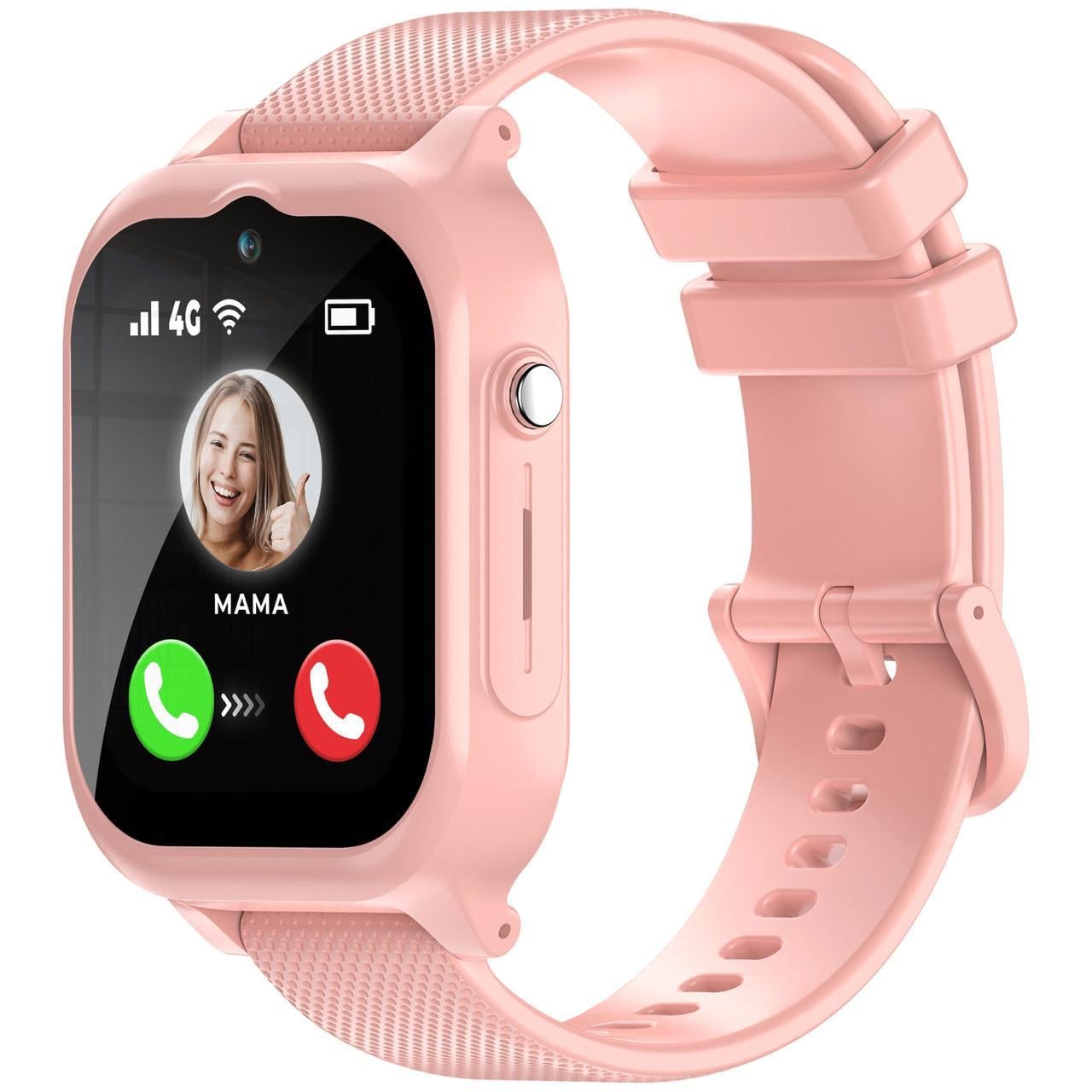 Смарт-часы детские JETIX G99 со сменным корпусом GPS 4G видеозвонком и влагозащитой Pink (10985367)