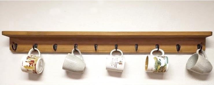 Полка для кружек из дерева Плажари Сиена (СДК-008105)