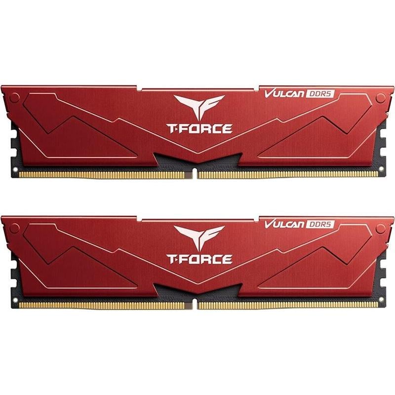 Оперативна пам'ять Team T-Force Vulcan 32 GB /2x16GB DDR5 6000MHz Red (FLRD532G6000HC38GDC01)