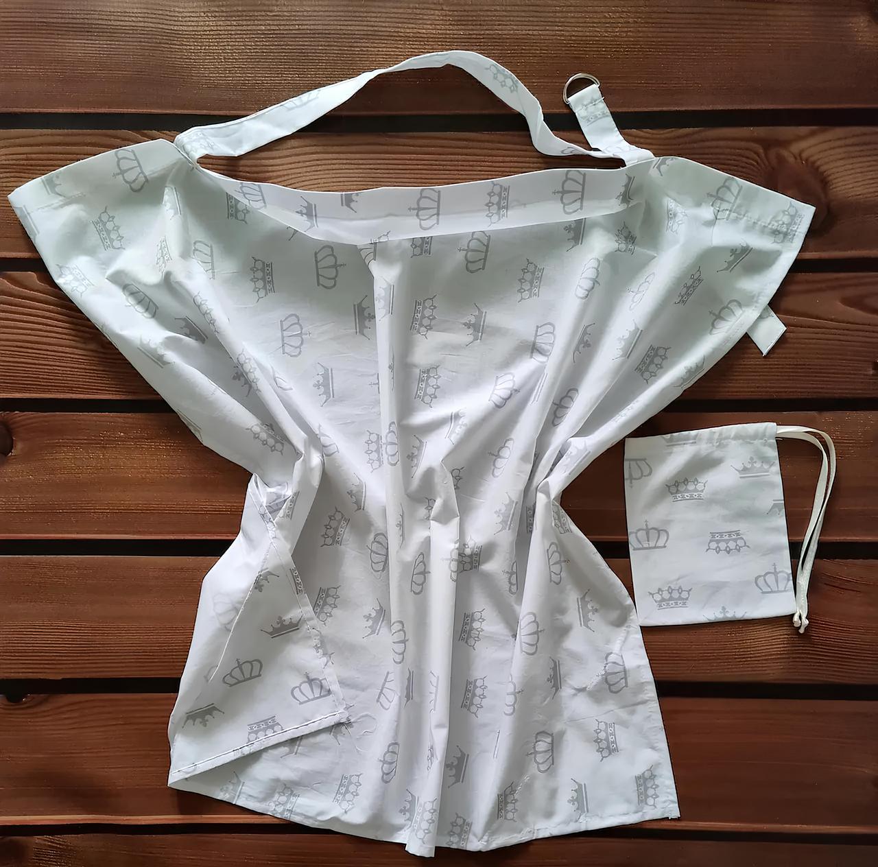 Милк снуд-накидка BST для кормления грудью в общественных местах и ​​сумка Белый/Серый (1805567117)