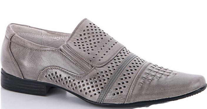 Туфли перфорированные KangFu C67-5 кожаные р. 45 Серый (42976) Туфли перфорированные KangFu C67-5 кожаные р. 45 Серый (42976)