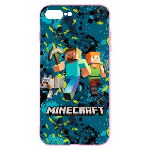 Чехол для iPhone 7 Plus Minecraft Steve Alex And Dog (6848180-7-134799)