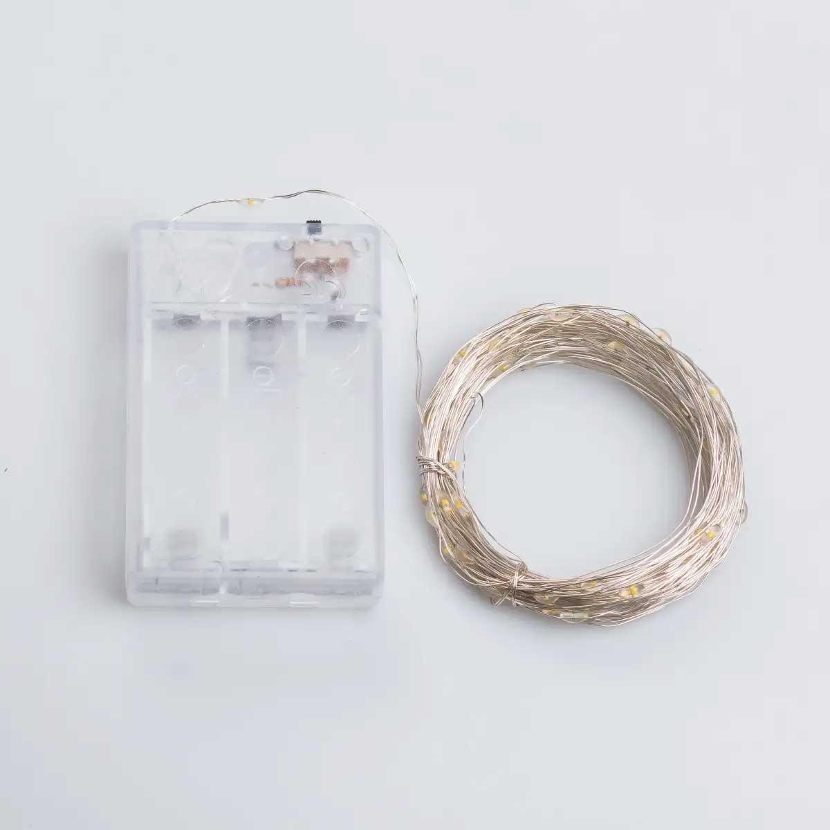 Гірлянда-роса Крапля на батарейках на 100 LED білий провід Жовтий 10 м (5359) - фото 1 Гірлянда-роса Крапля на батарейках на 100 LED білий провід Жовтий 10 м (5359) - фото 1