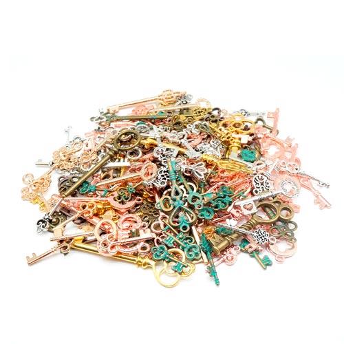 Набор подвесок-шармов металлических Ключи микс 60 шт. Multicolored (534859)