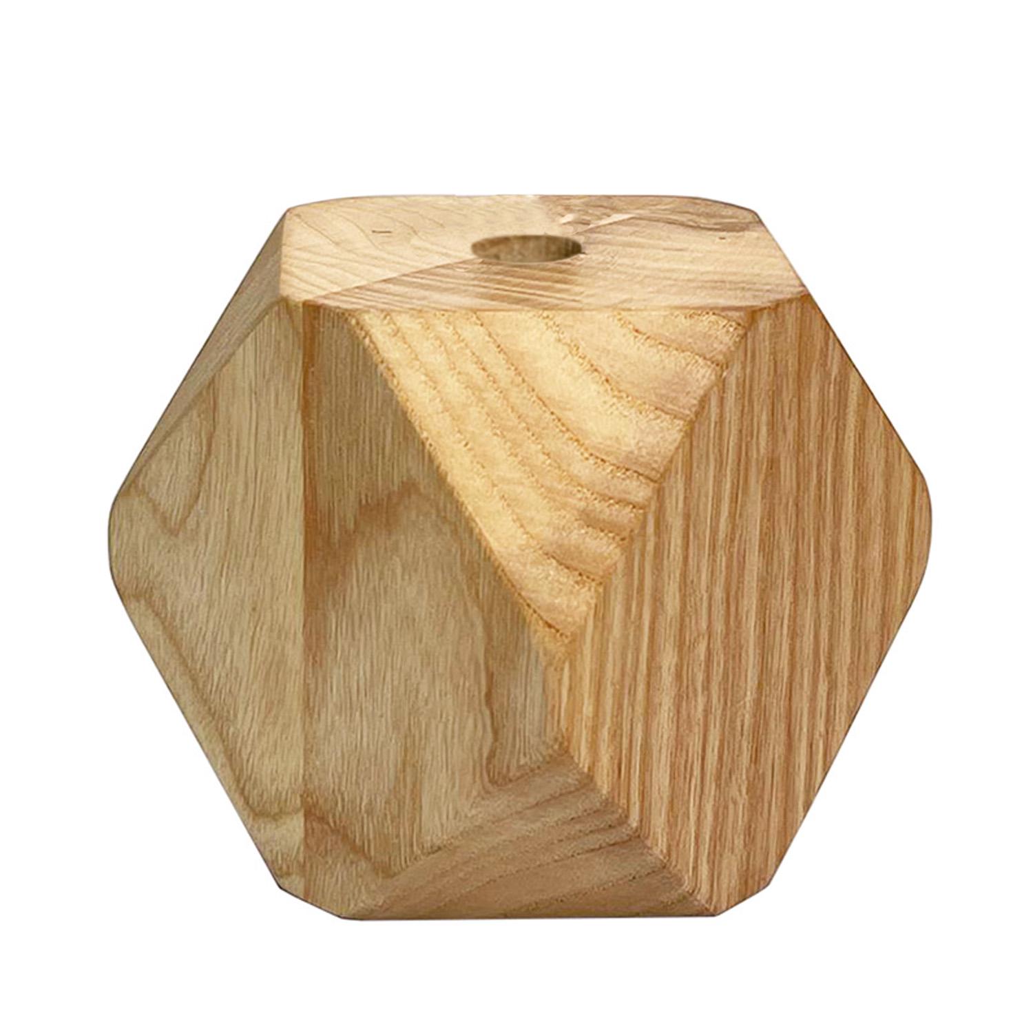 Деревянная накладка на патрон Е27 квадрат срез из Ясеня