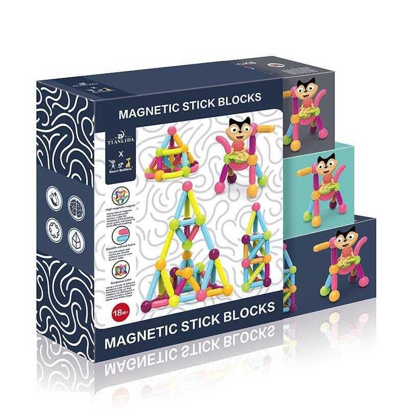 Конструктор дитячий TIANLIDA магнітний 56 деталей Різнокольоровий (140672) Конструктор дитячий TIANLIDA магнітний 56 деталей Різнокольоровий (140672)