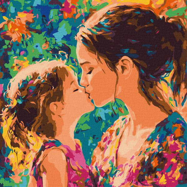 Картина за номерами Ideyka Матерінський поцілунок 40x40 см (Id-KHO8577)