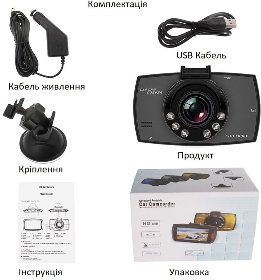 Відеореєстратор XoKo Black DVR 005 - фото 10