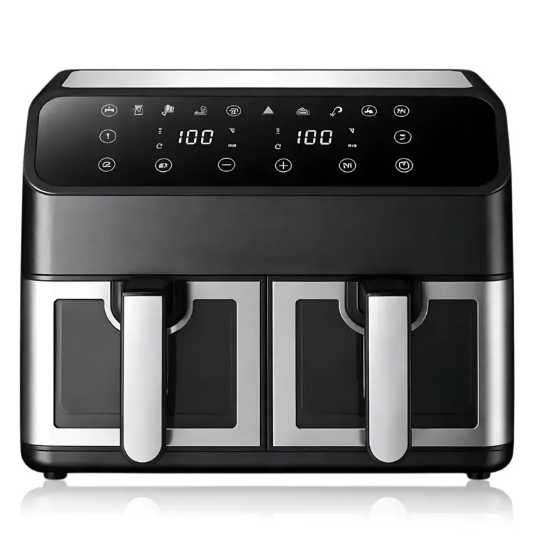 Аерогриль з подвійним кошиком Domoteс MS-3226 4800 Вт 13 л з регулюванням температури Black/Silver (10329)