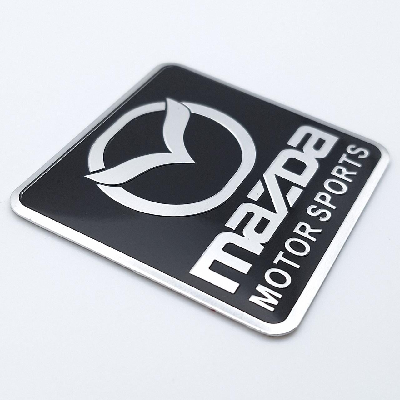 Эмблема алюминиевая Mazda MotorSports 6х5,5 см Черный (1672750611)