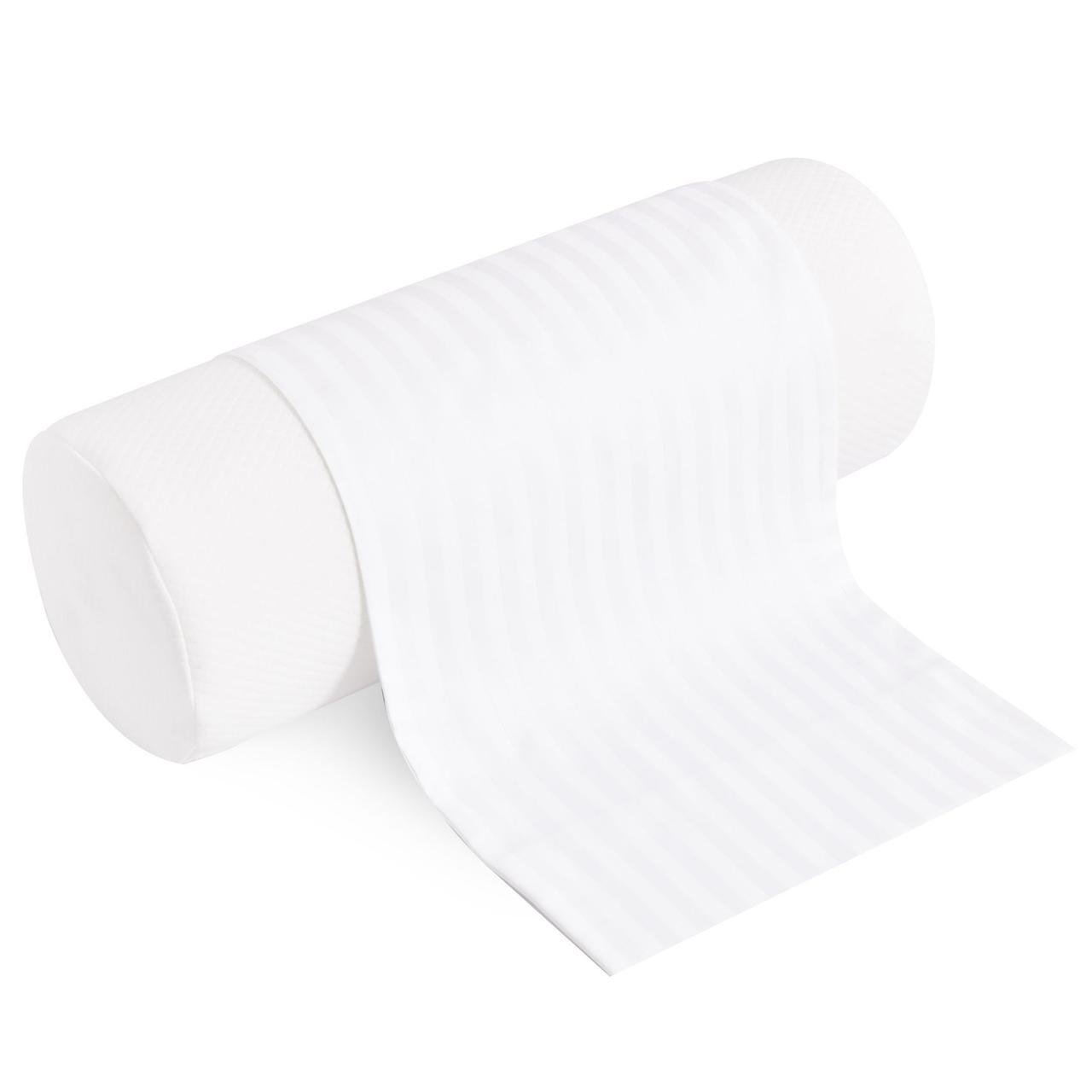 Наволочка для подушки валика IDEIA сатин страйп хлопок 32x68 см Белый (28092467)