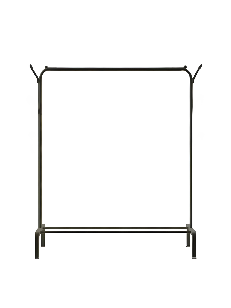 Стійка-вішалка підлогова для одягу розкладна 150х110х40 см Чорний (2427423095)