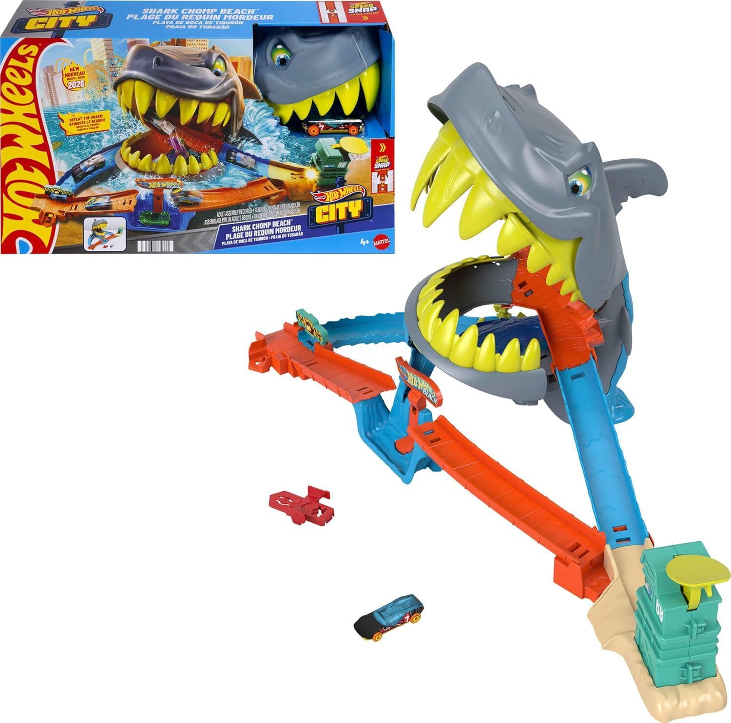 Игровой набор детский Hot Wheels City Пляжная атака акулы (36526792)