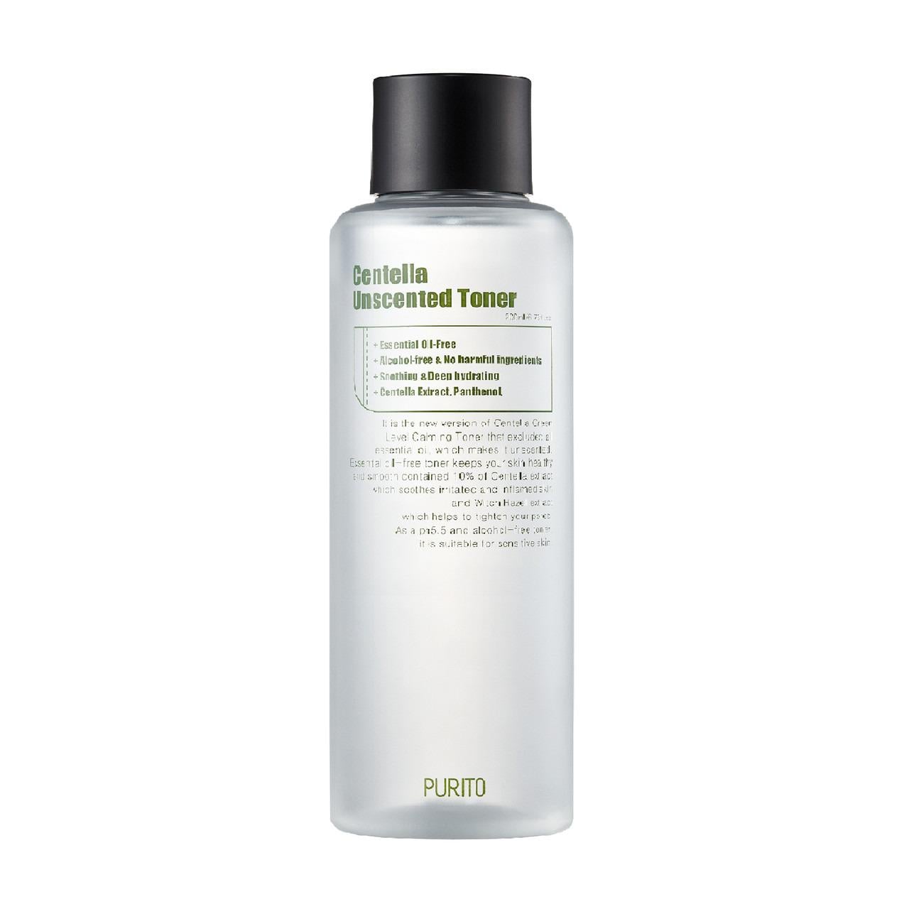 Тонер с центеллой без ефирных масел PURITO Centella Unscented Toner успокаивающий 200 мл (10945693)