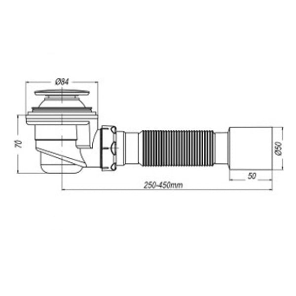 Сифон для душового підонна SoloPlast 230 - фото 2