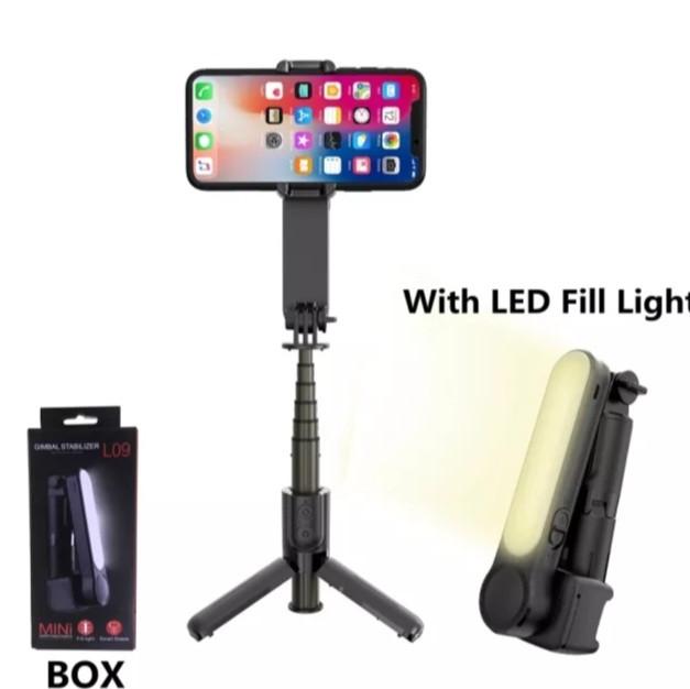 Стабилизатор для смартфона складной Gimbal Stabilizer L09 с трехногой и LED-подсветкой Черный (000228) - фото 10 Стабилизатор для смартфона складной Gimbal Stabilizer L09 с трехногой и LED-подсветкой Черный (000228) - фото 10