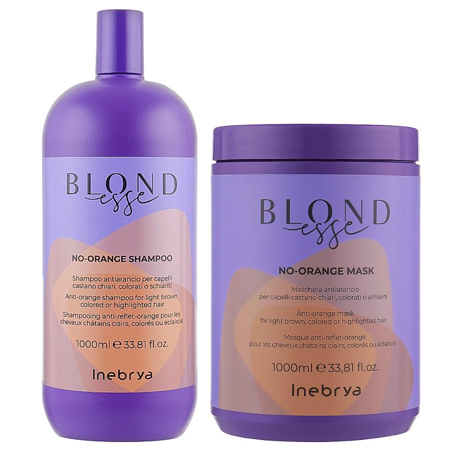 Набор для осветленных и седых волос Inebrya Blondesse no-orange для блонда анти-оранж Set (1352325411)