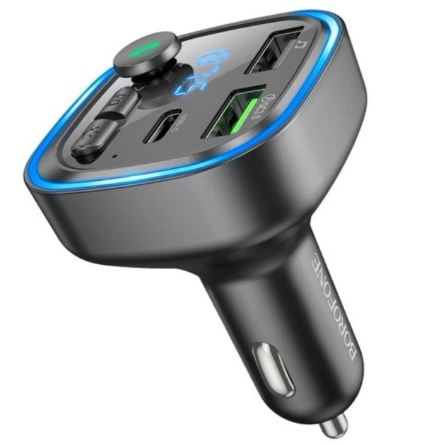 FM-модулятор Borofone BC48 2USB QC3.0 Black (м00196)