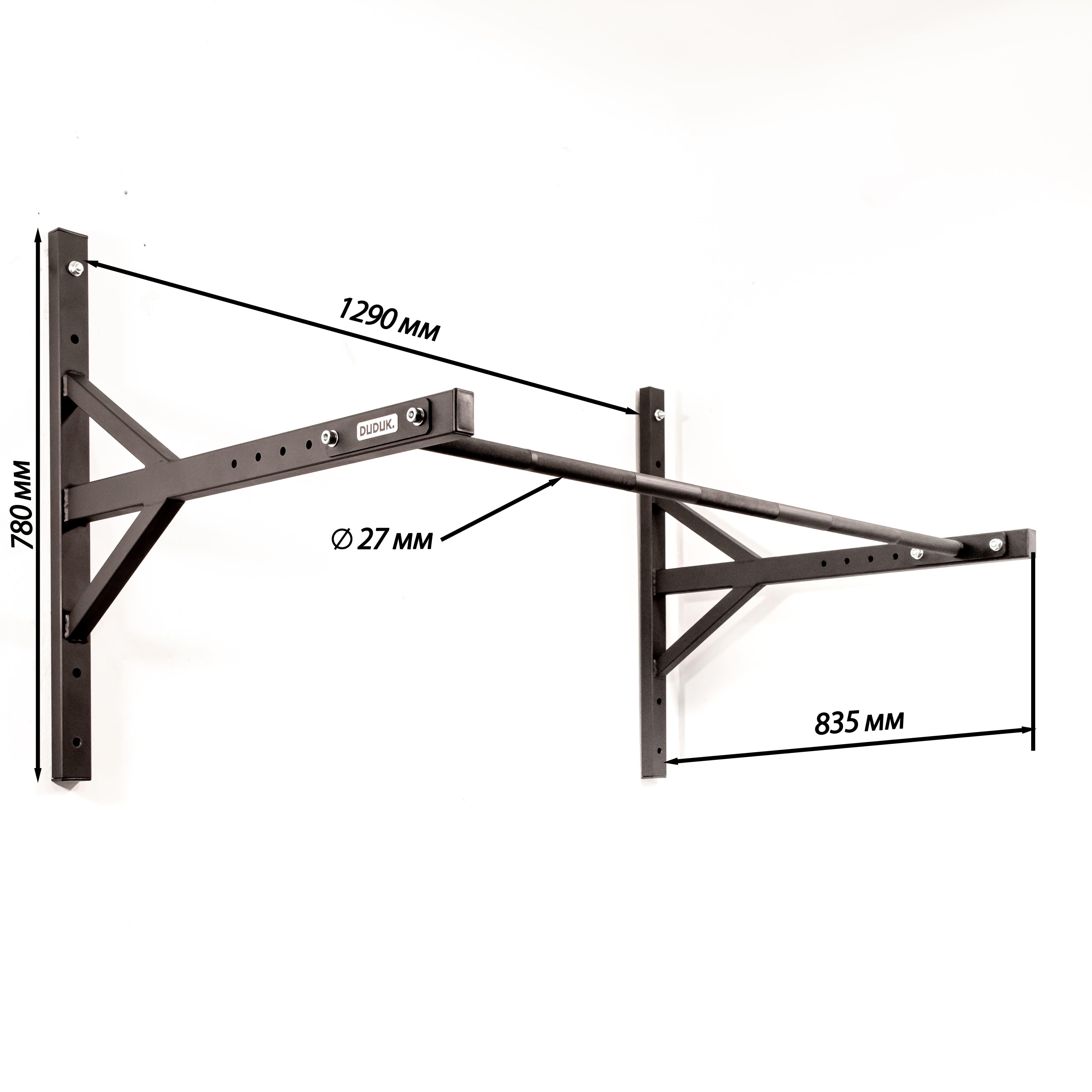Турник настенный/потолочный Duduk A4 Premium с насечкой (A4DUDUKBMS) - фото 2