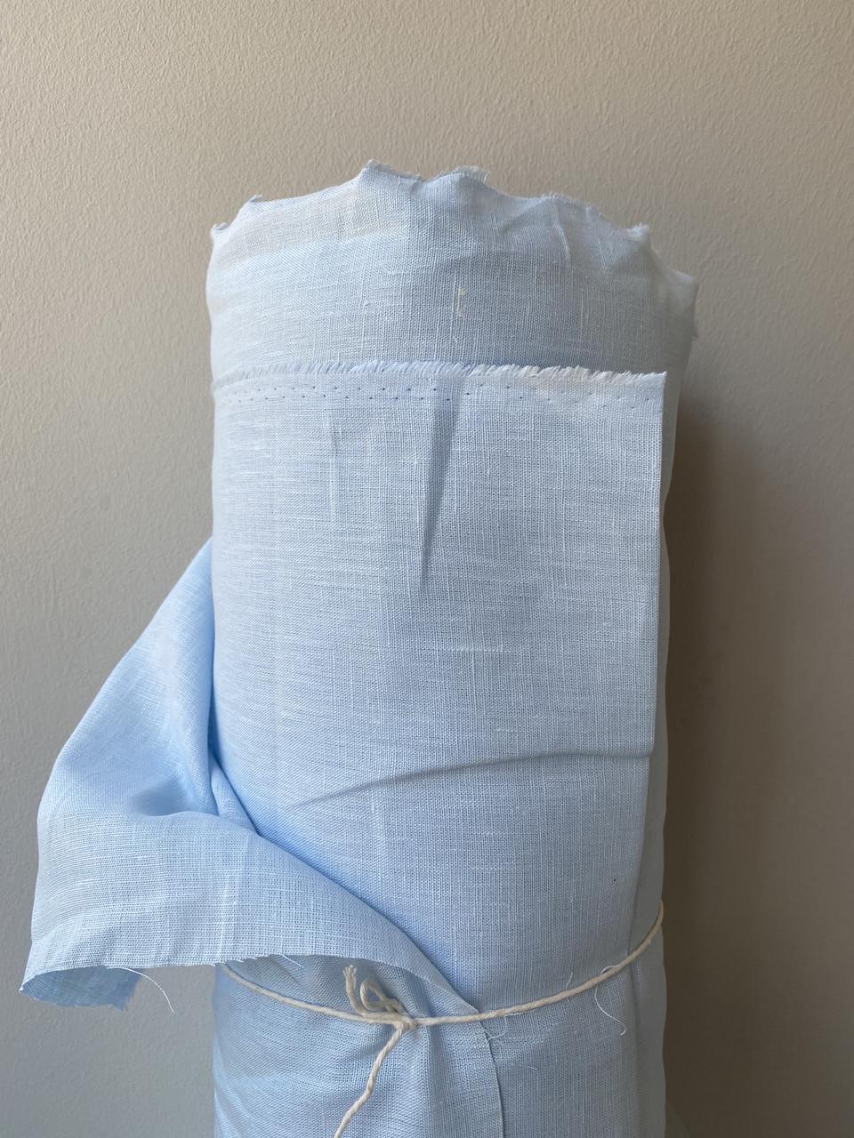 Ткань LINEN PLUS льняная 220 см 1347 Небесно-голубой - фото 3 Ткань LINEN PLUS льняная 220 см 1347 Небесно-голубой - фото 3