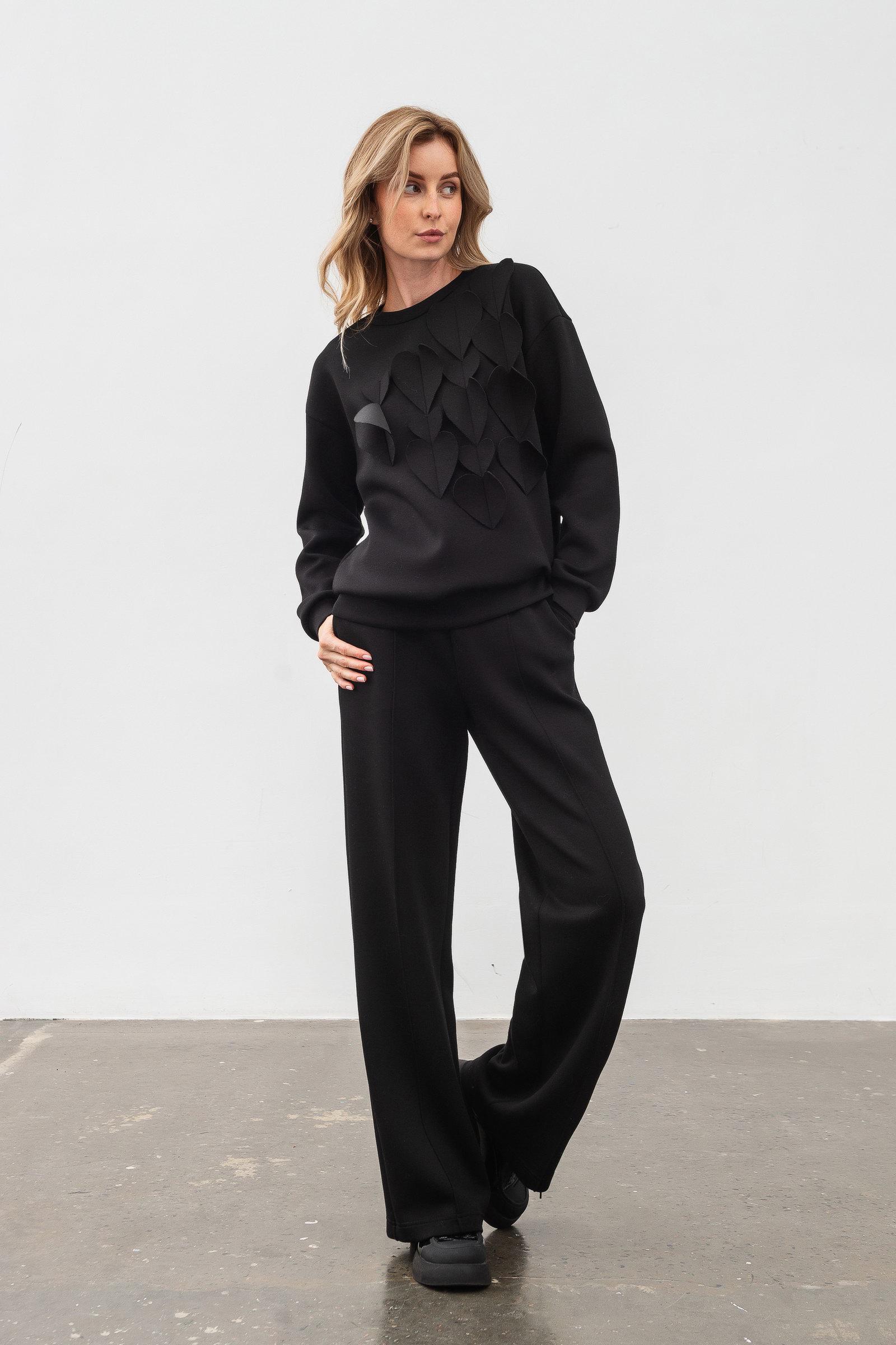 Світшот Lesia Оріне 01 р. 42 Чорний (150480000) - фото 5