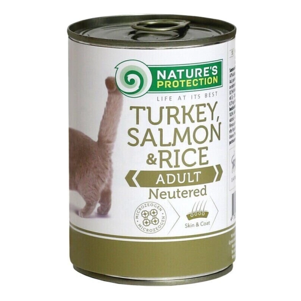 Вологий корм для стерилізованих котів та кішок Nature's Protection Neutered Turkey/Salmon&Rice 400 г (KIK24636)