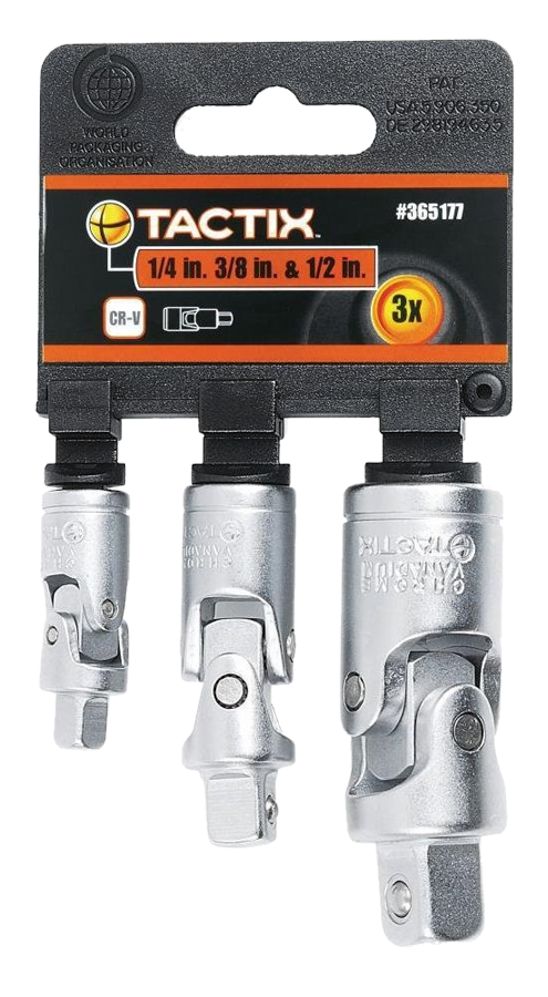 Набор универсальных соединителей Tactix 1/4" 3/8" 1/2" 3 шт. (INSSCSCUJ100000MT0)
