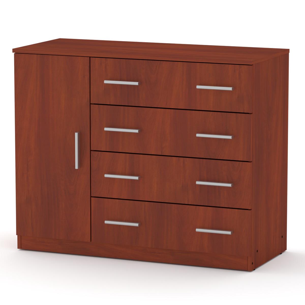 Комод для вещей Компанит 4+1Б Яблоня - фото 1 Комод для вещей Компанит 4+1Б Яблоня - фото 1