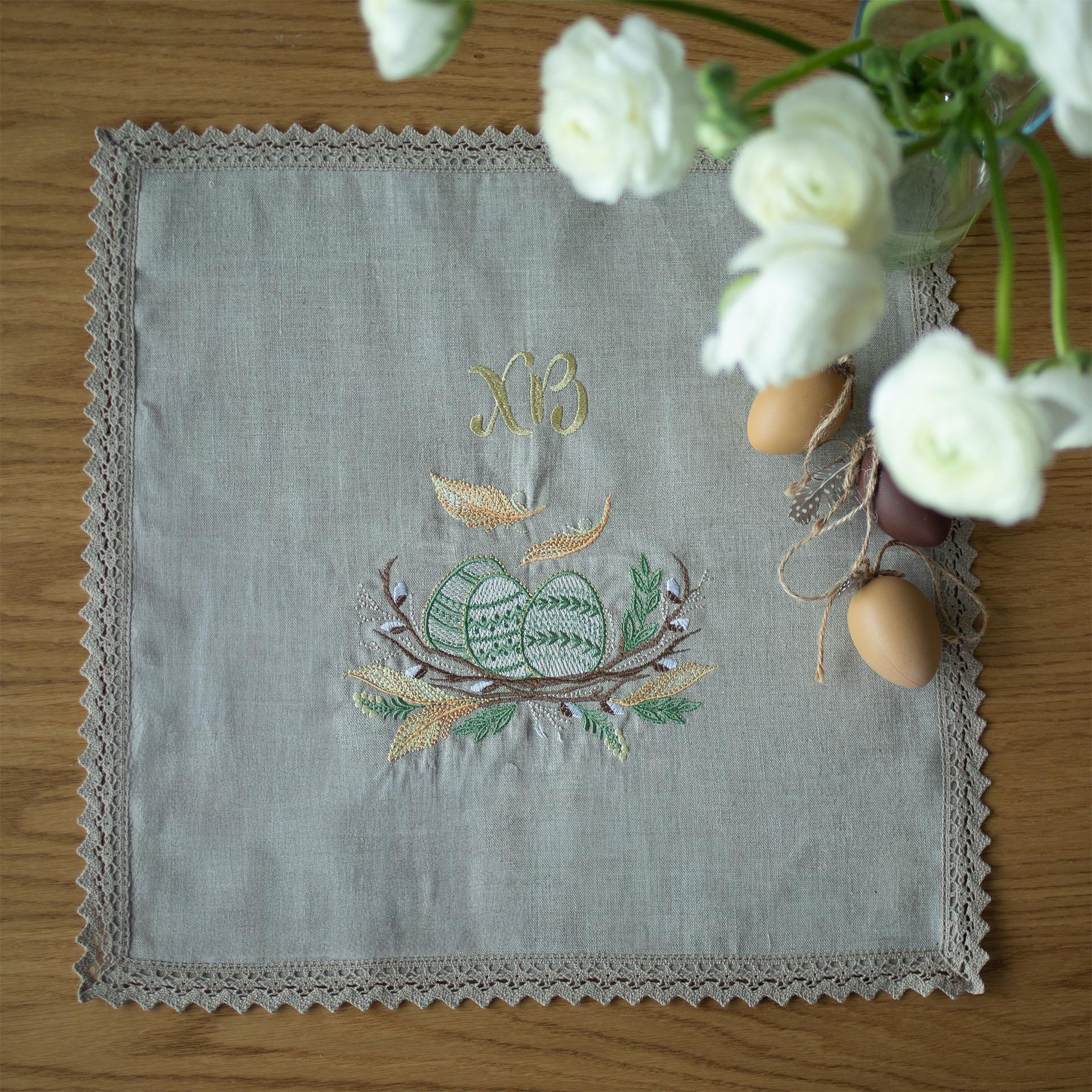 Серветка великодня Едельвіка 43х43 см Бежевий (311-24/08) - фото 3 Серветка великодня Едельвіка 43х43 см Бежевий (311-24/08) - фото 3