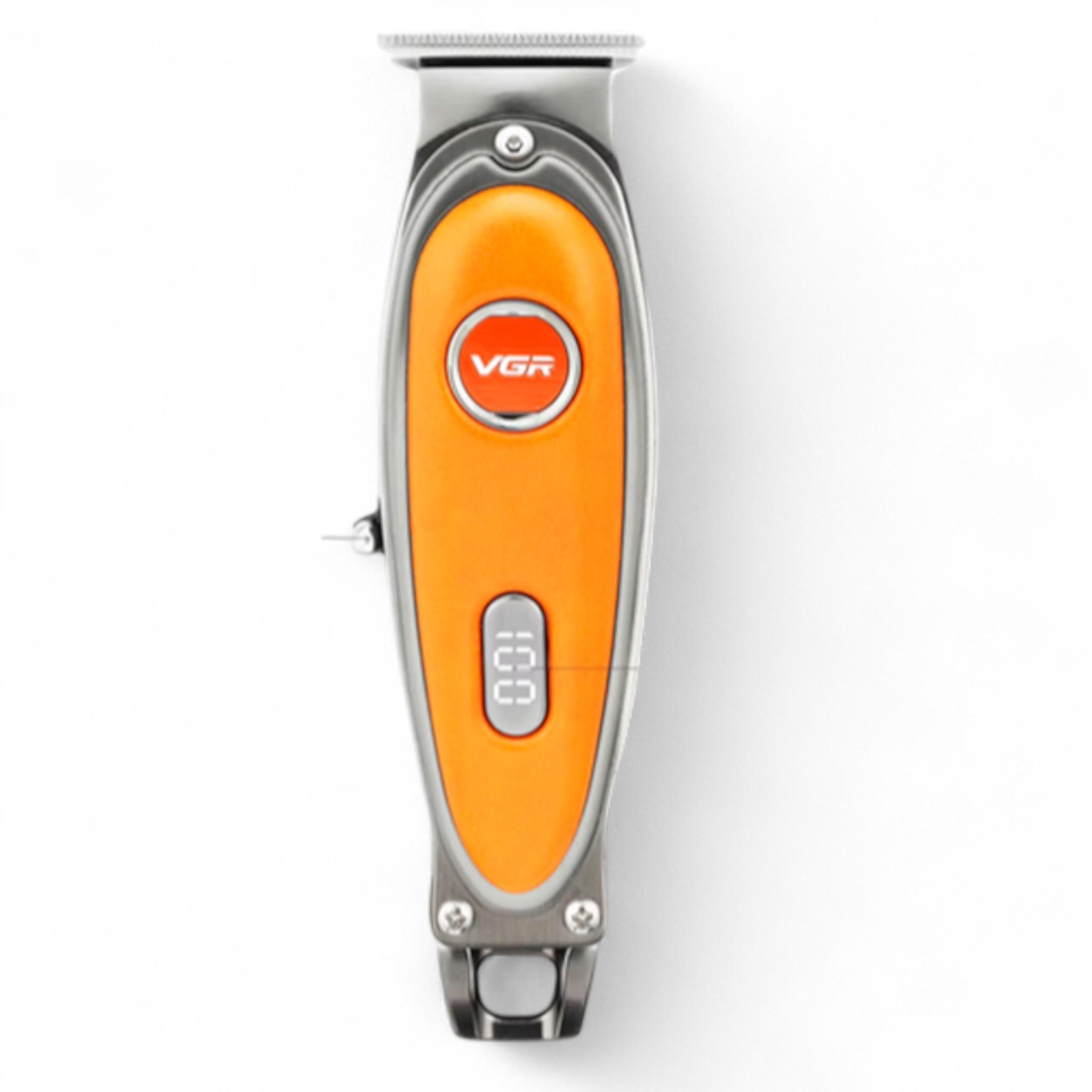 Тример акумуляторний VGR V-263 4 насадки LED display Orance (M_V-263Orance)