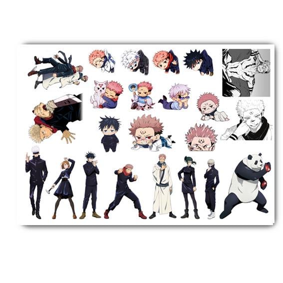 Стікери наклейки аніме Магічна битва А4 аркуш 29х21 см (stik_099)