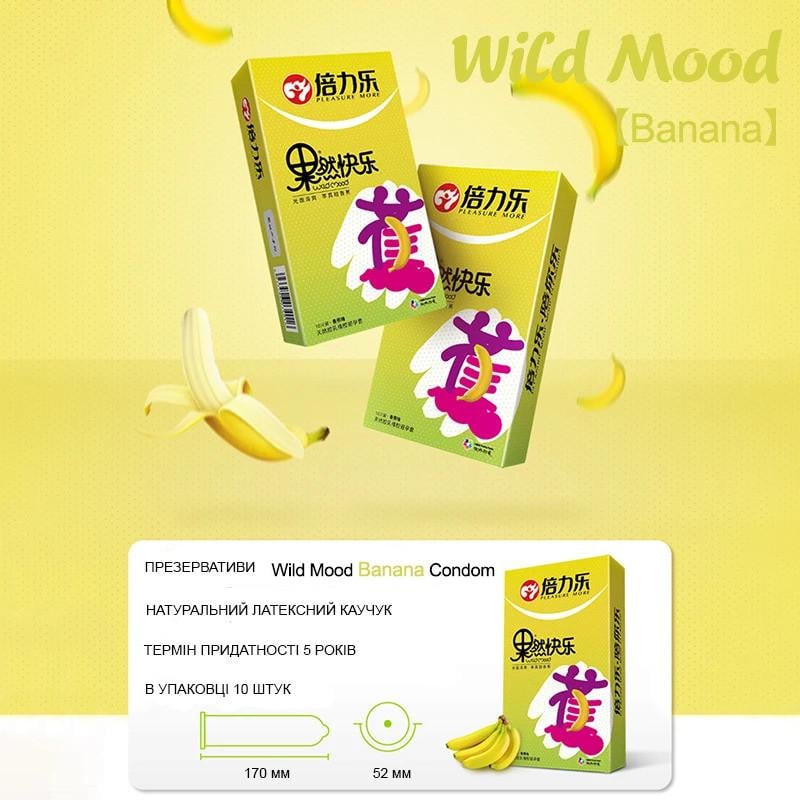 Презерватив Beilile Banana со вкусом и ароматом банана 10 шт. (b_byt-85) - фото 2