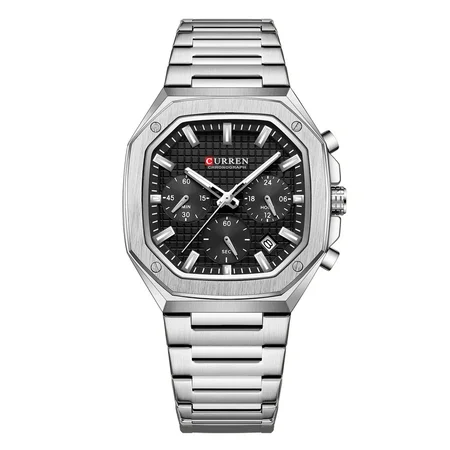 Наручний годинник Curren 8459 Silver/Black