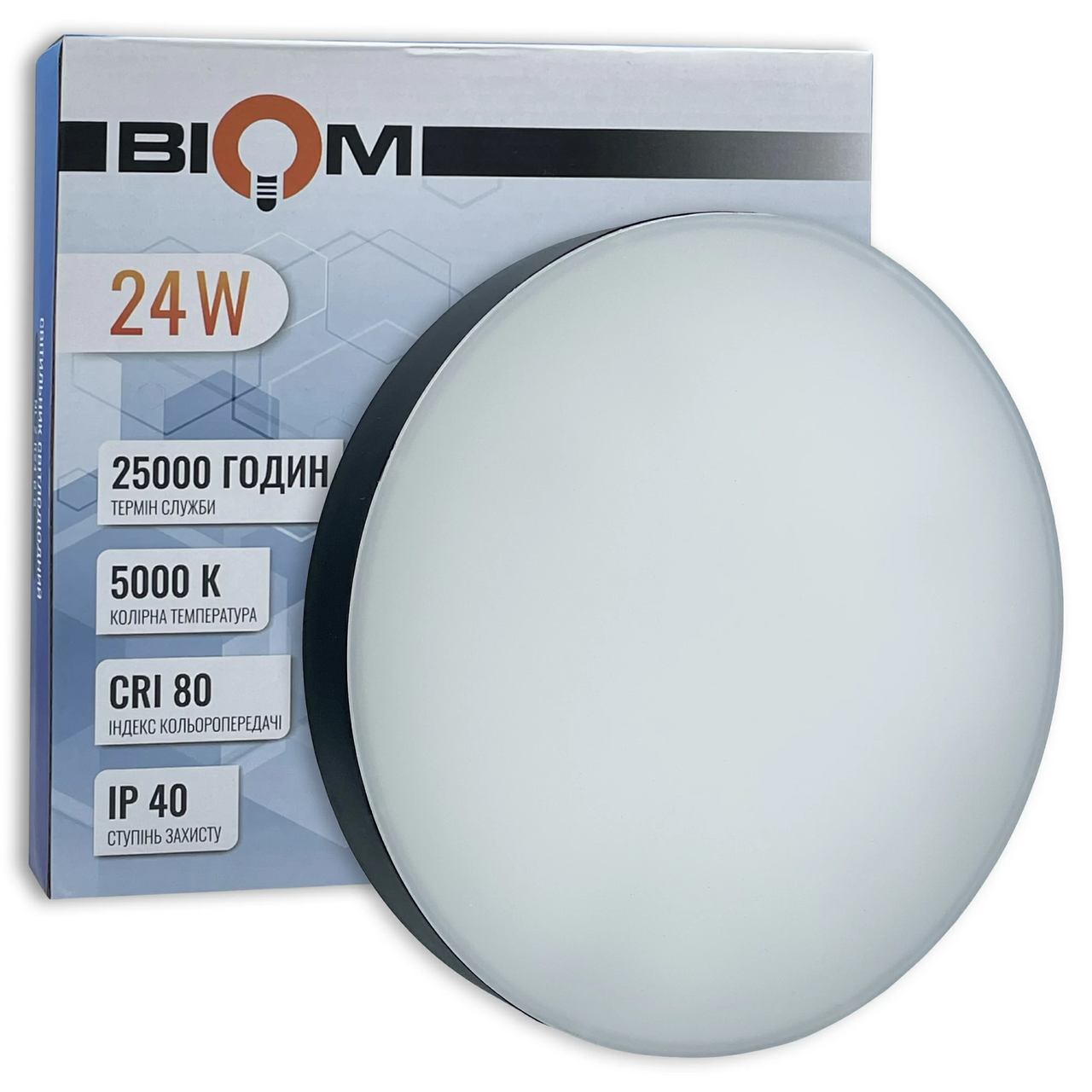 Светодиодный светильник Biom NL-2-R24-B-5 24W 5000К IP40 круглый Черный (2870253022) Светодиодный светильник Biom NL-2-R24-B-5 24W 5000К IP40 круглый Черный (2870253022)
