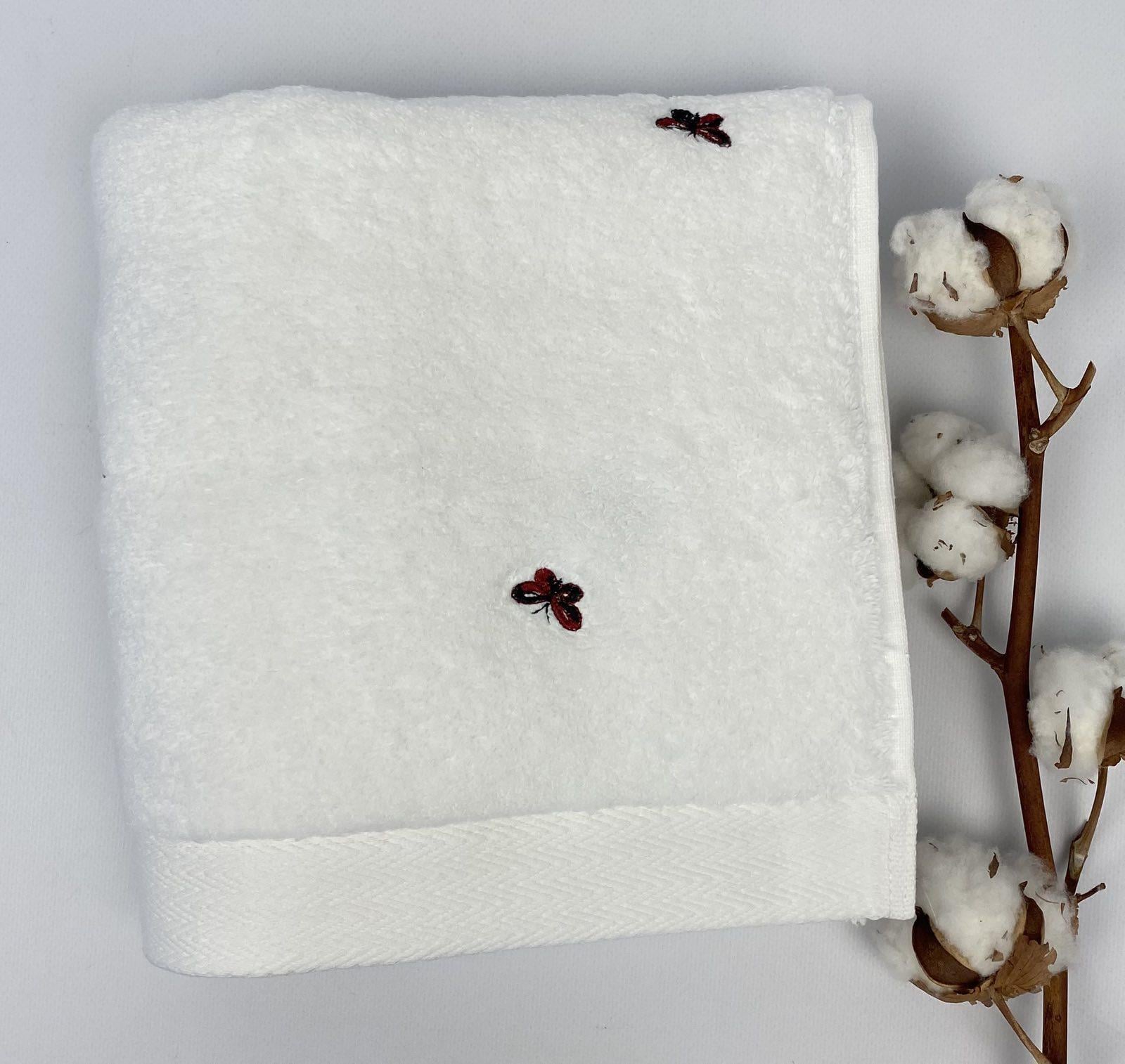 Полотенце Maison D'or Butterflies 50x100 см White/Red (CN19577)