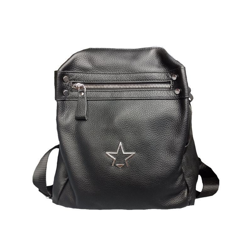 Рюкзак женский городской кожаный 027ВА Черный (686679280)