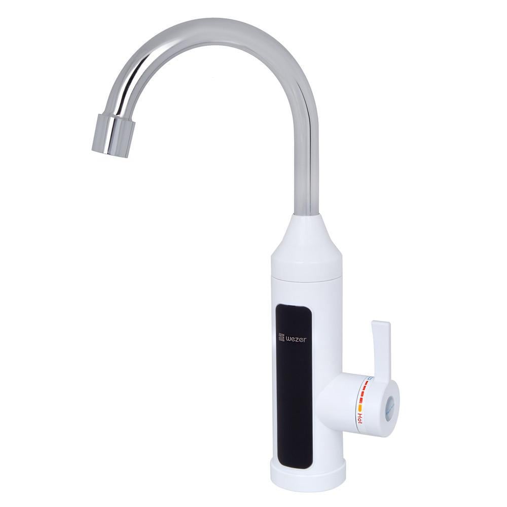 Проточный водонагреватель Wezer SDR-A11T поворотный излив/датчик температуры 3,3 кВт Белый (1055366)