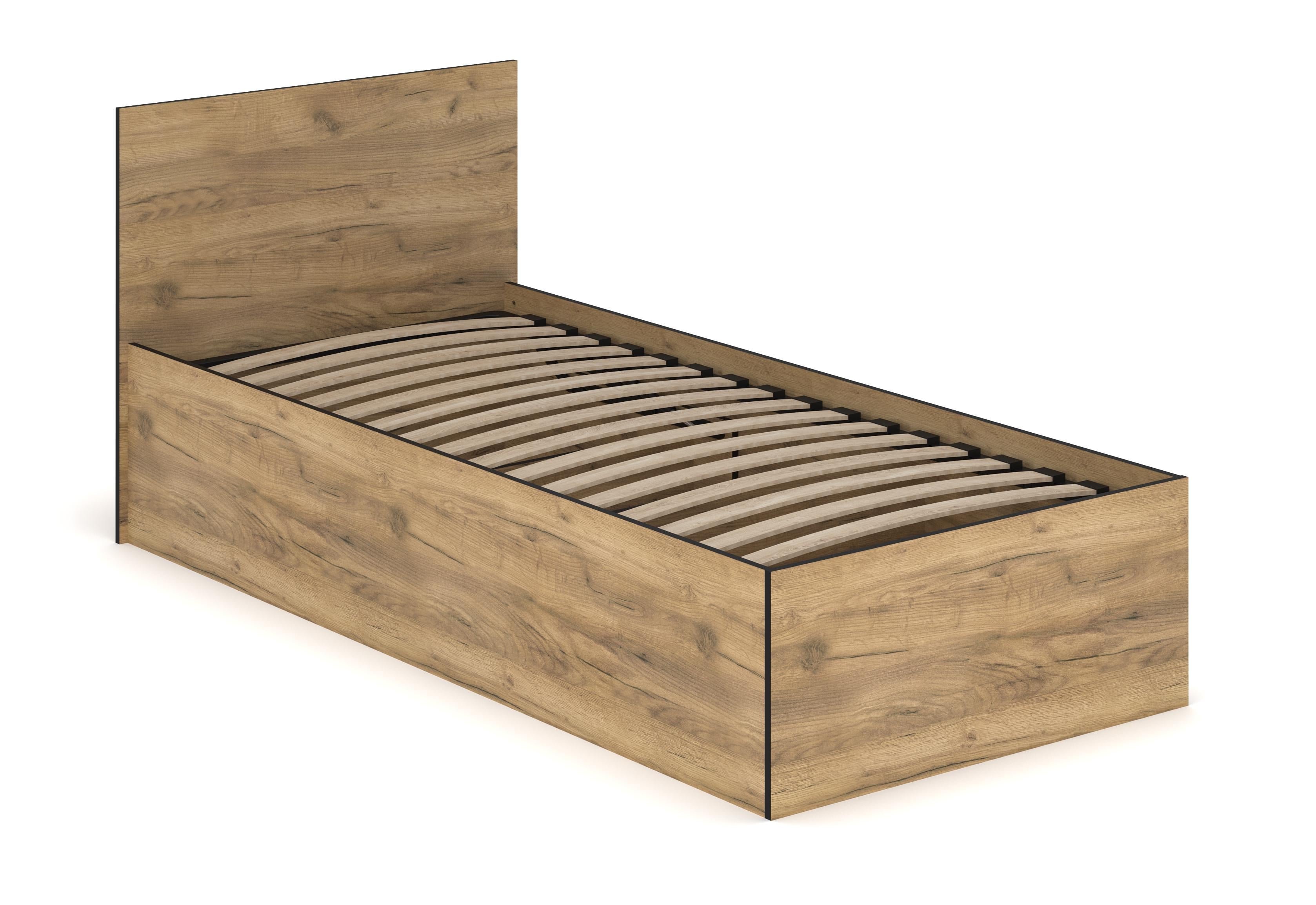 Ліжко Меблі Сервіс Бруклін з підйомним механізмом 90х200 см Дуб крафт золотий (01384-008)