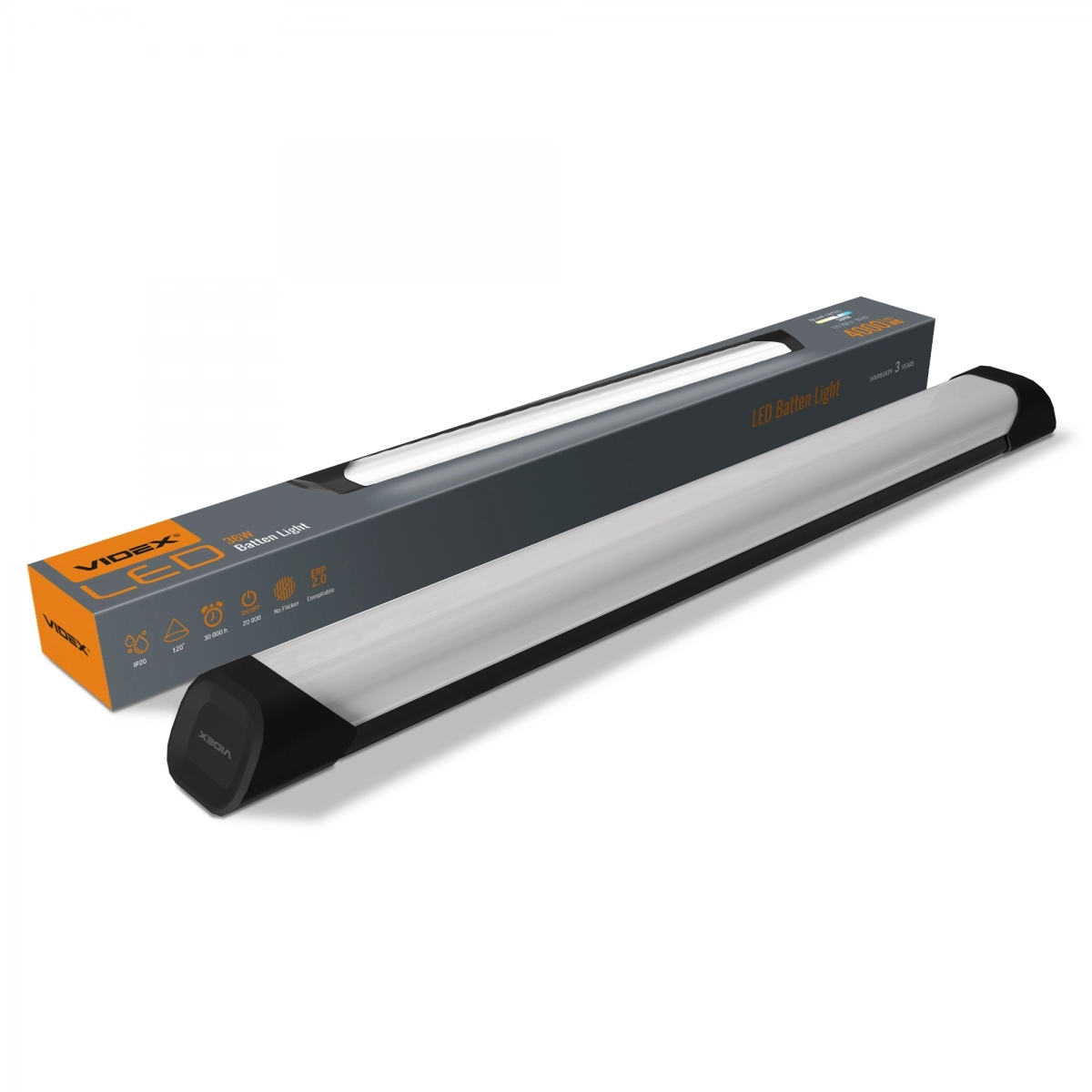 Свiтильник LED лінійний Videx 36W 0.6М 5000K 220V Чорний (VLE-BN-36065B)