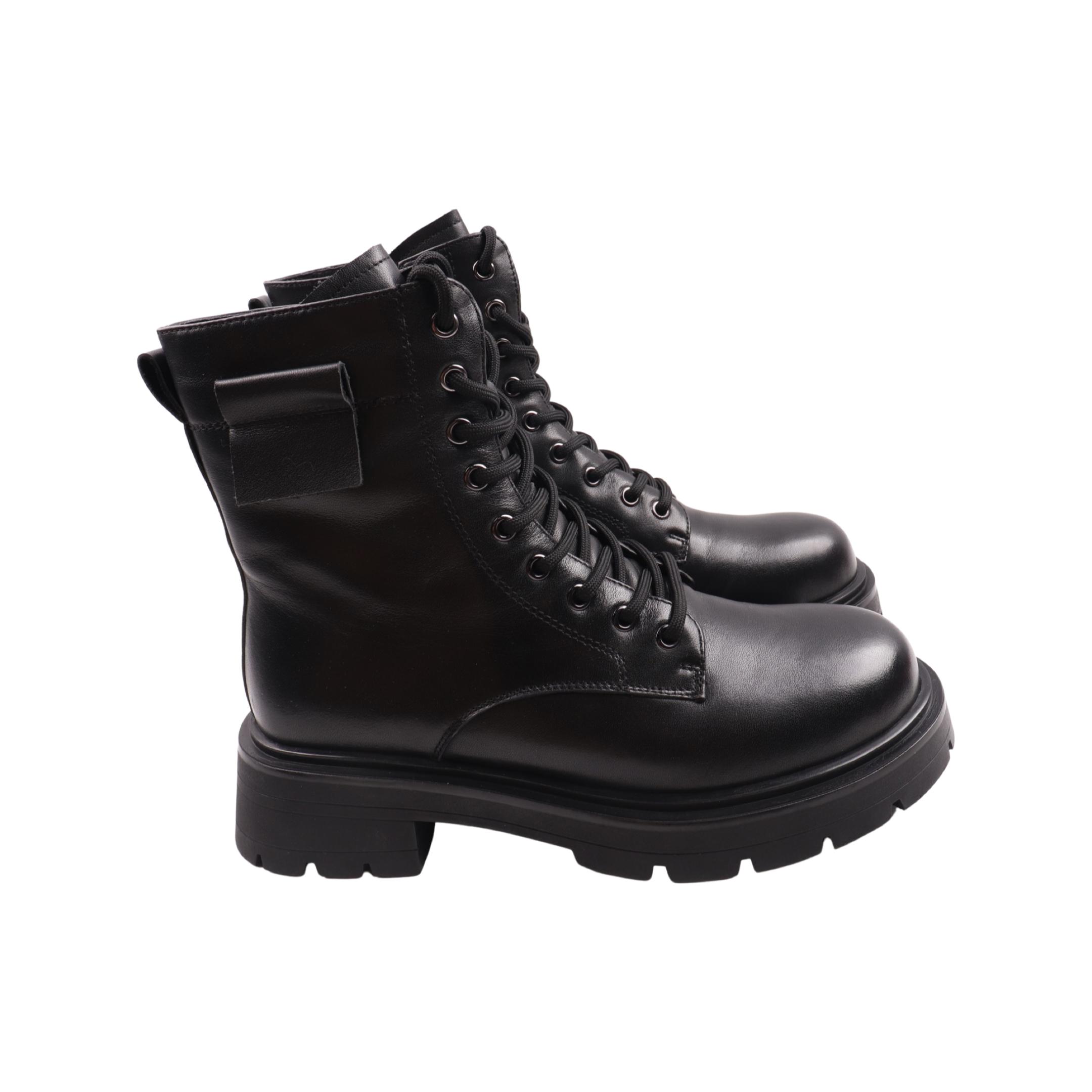 Ботинки женские Melanda из кожи р. 40 Черный (134-23DHC)