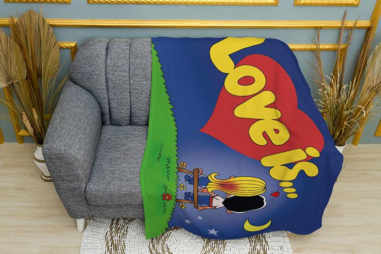 Плед PromoZP Love is плюш одношаровий 135х150 см (111406-3)