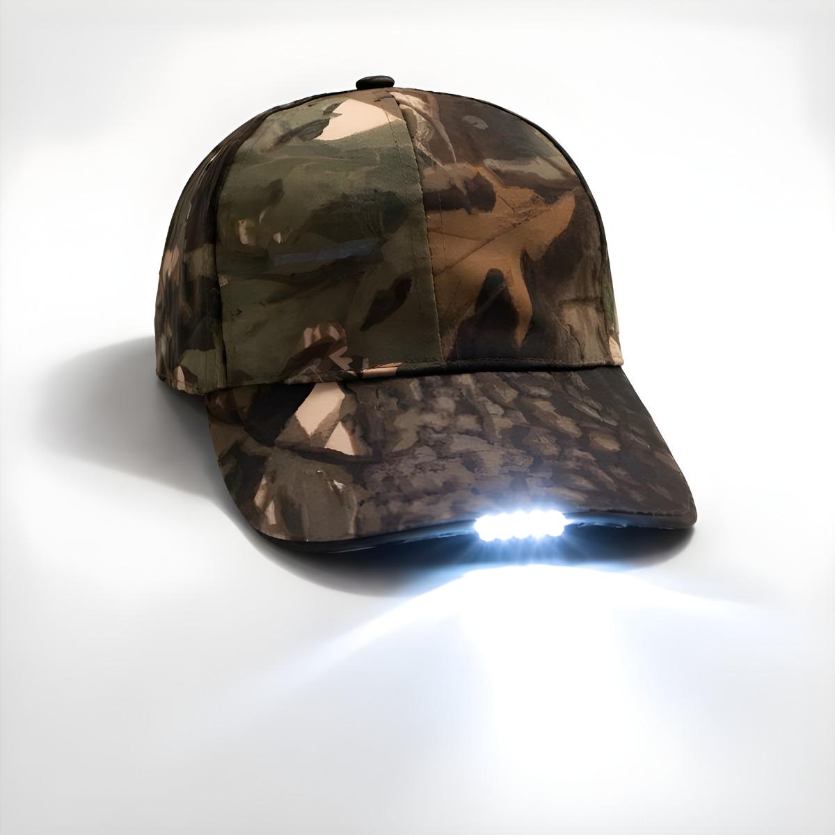 Кепка со встроенным LED-фонарем для рыбалки/охоты и кемпинга one size Зеленый камуфляж (32409164)