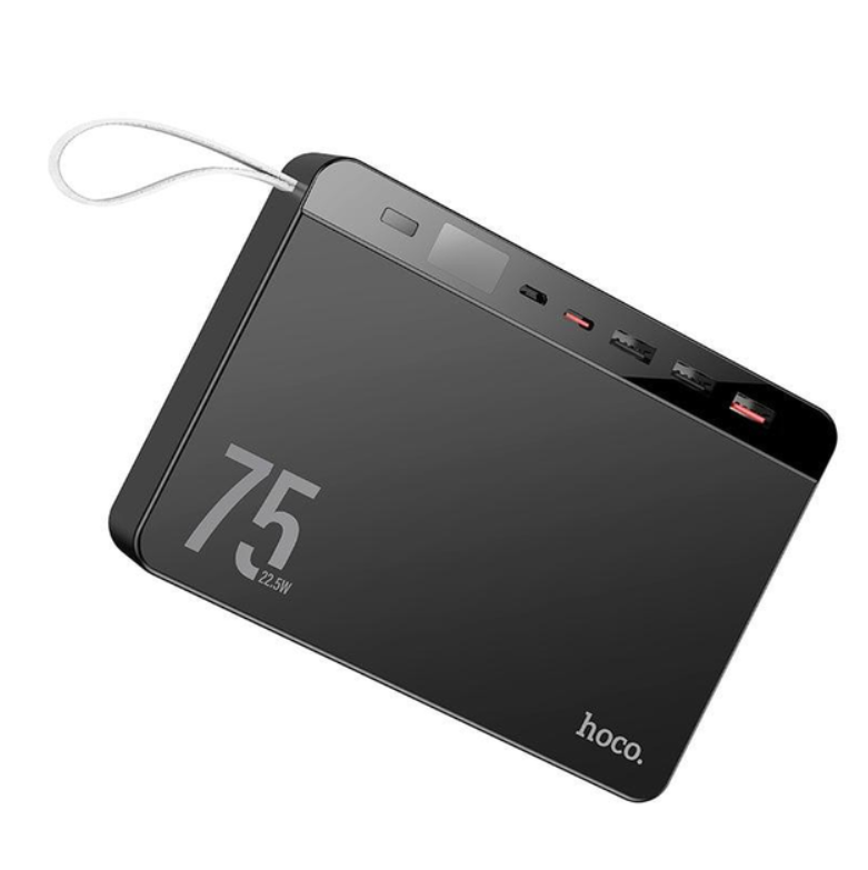 Повербанк Hoco J94 3USB/Type-C Overlord QC3.0+PD3.0 75000 mAh 22,5W з швидкою зарядкою Чорний (7583049) - фото 4