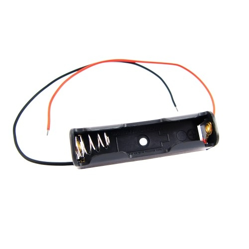 Футляр для батарейки AAA 1,5V с проводами под пайку совместим с Arduino/ESP/STM (7000002329)