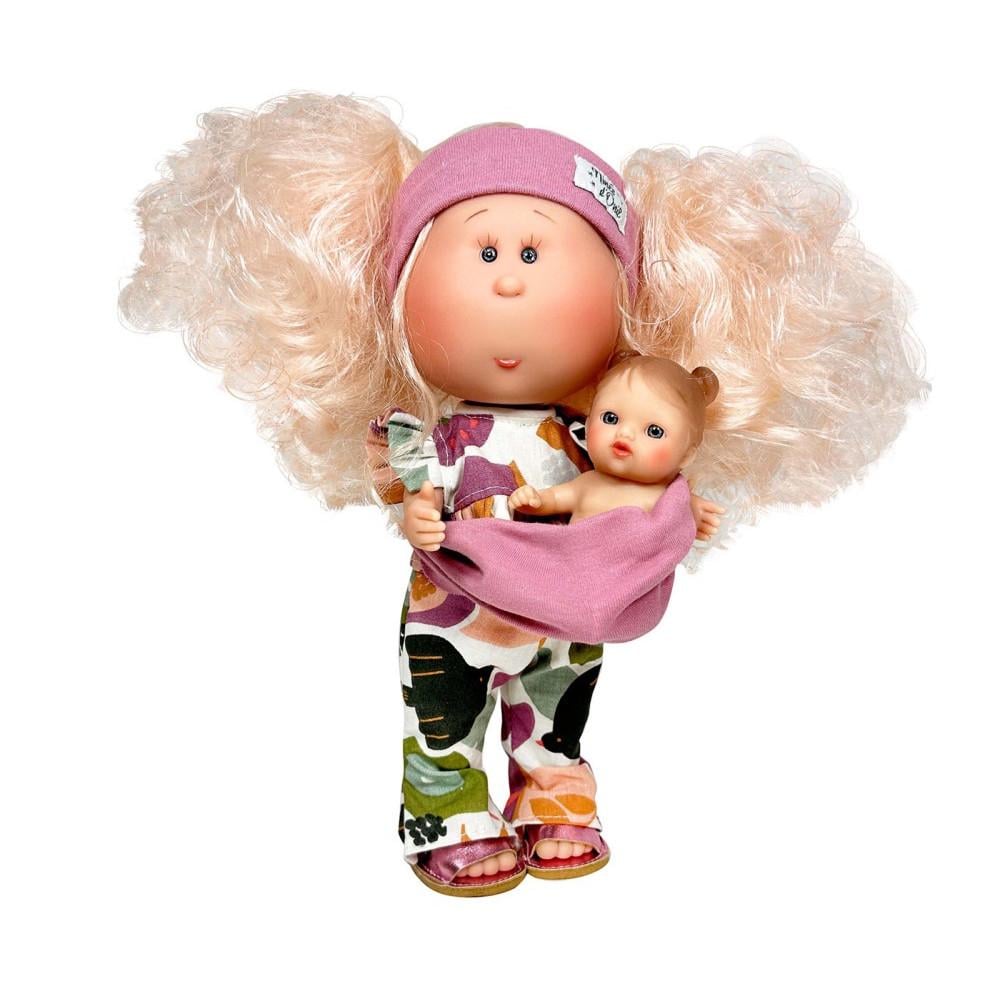 Кукла испанская Nines d`onil mia mom на шарнирах с пупсом виниловая девочка блондинка 30 см