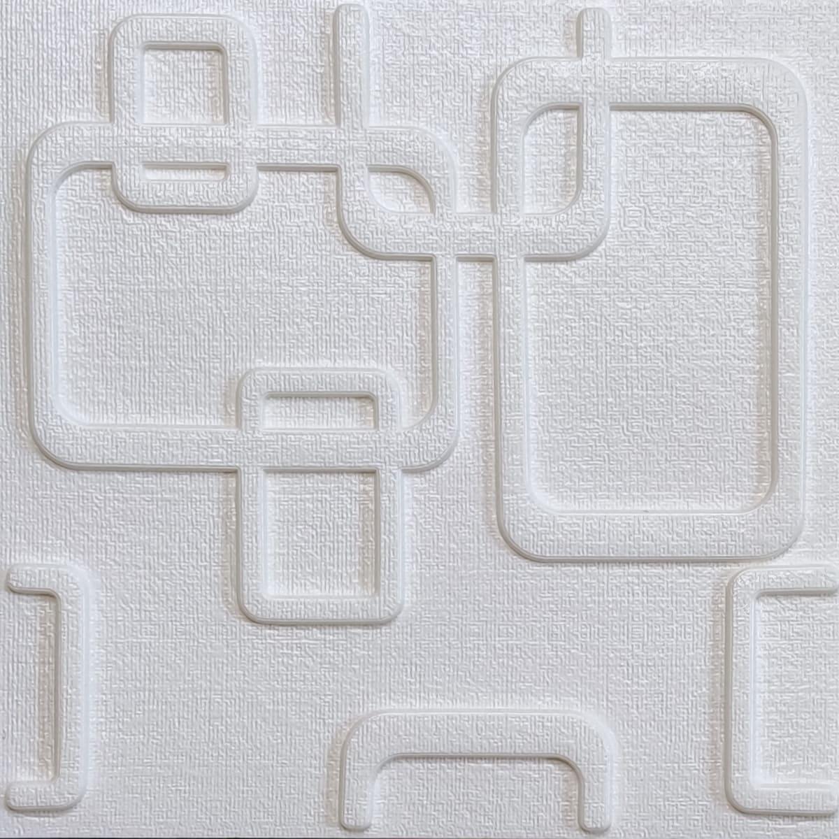 Панель 3D самоклеющаяся Sticker Wall прямоугольники 300x300х7 мм Белый