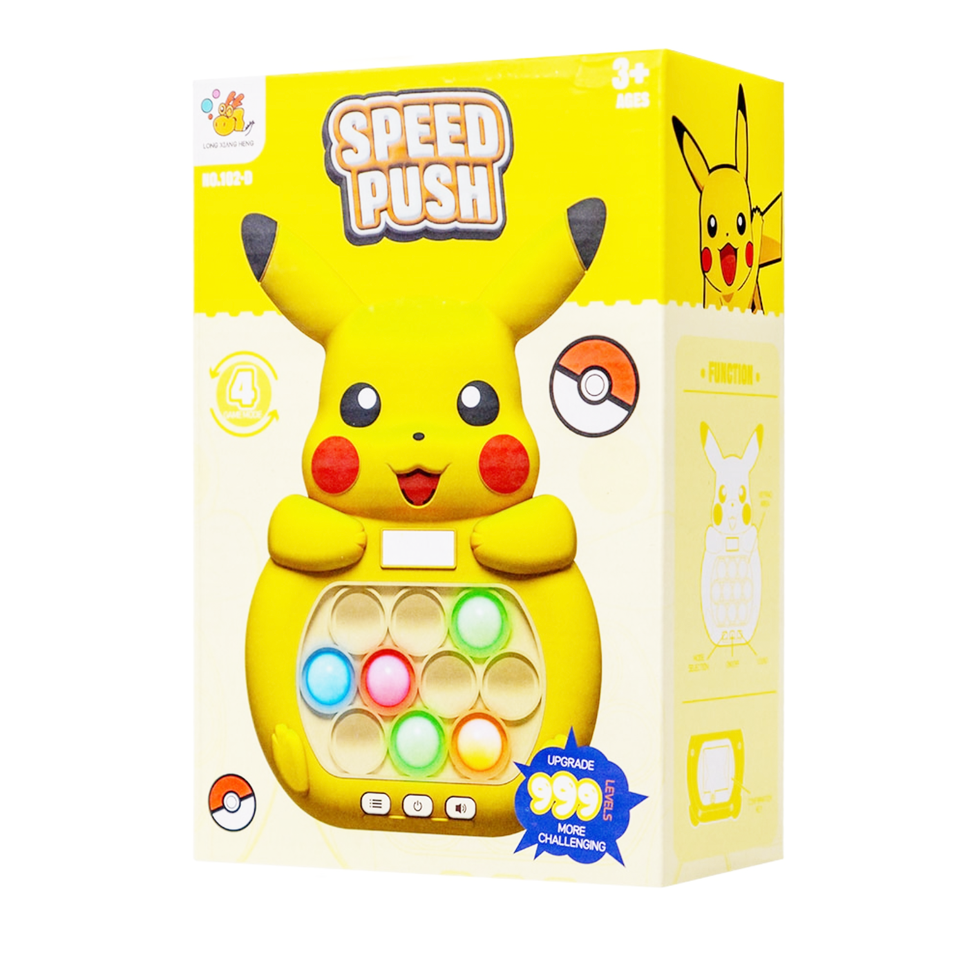 Интерактивная игрушка Quick Push Game Pop It покемон Пикачу 999 уровней (18298264) - фото 4