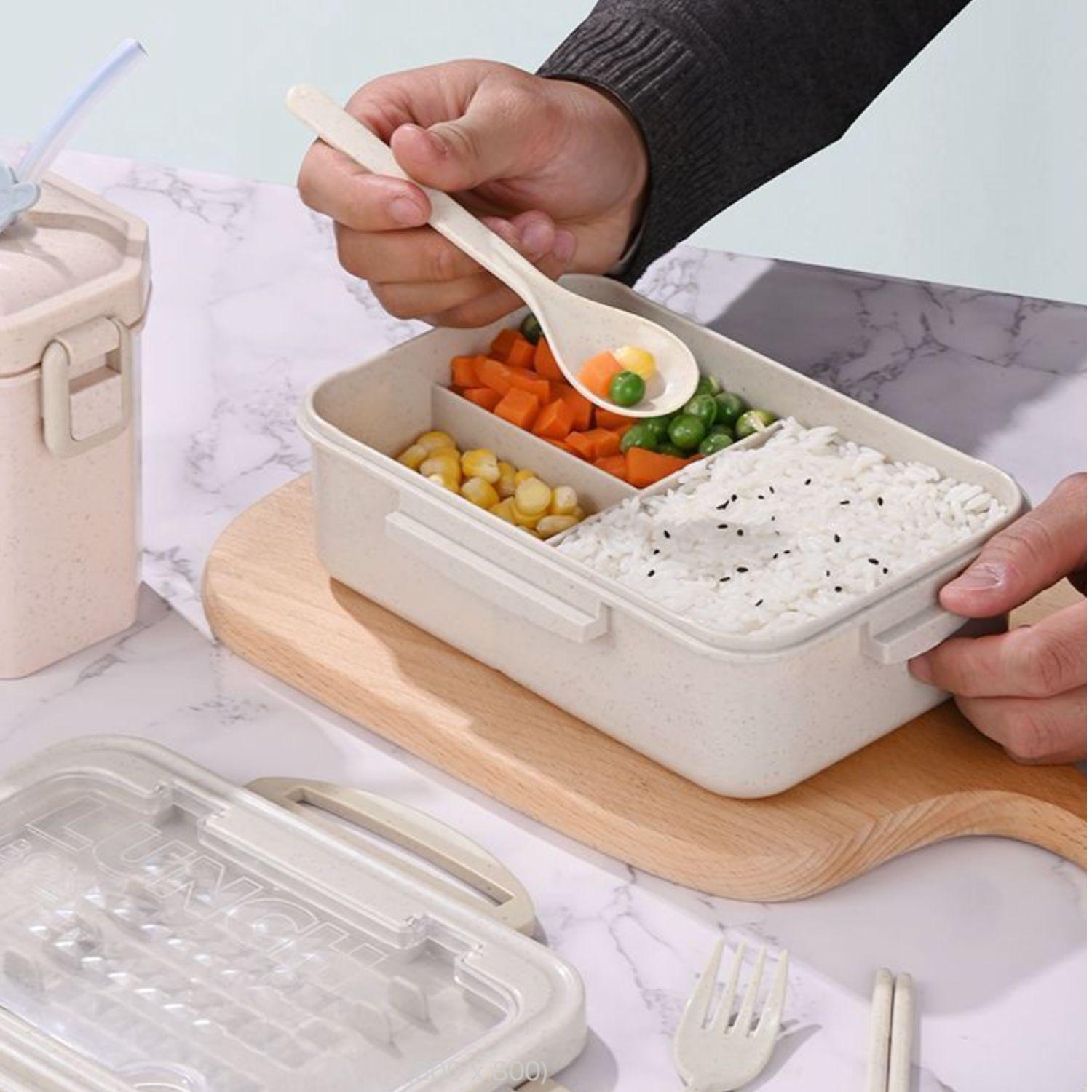 Ланч-бокс эко с тремя секциями и приборами 1000 мл (2239) - фото 4 Ланч-бокс эко с тремя секциями и приборами 1000 мл (2239) - фото 4