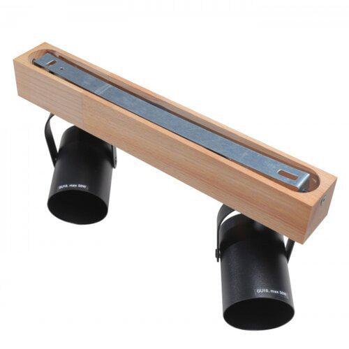 Спот настенно-потолочный ETRON 1-EDR-8602 WoodLine Spot GU10 2x35 Вт Натуральный/Черный (77704) - фото 3